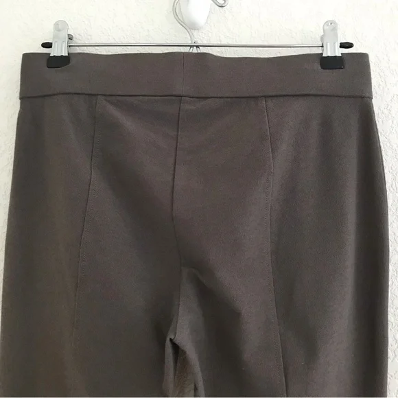 EILEEN FISHER Stretch Ponte Slim Pintuck Pants Cool Brown - Picture 8 of 10